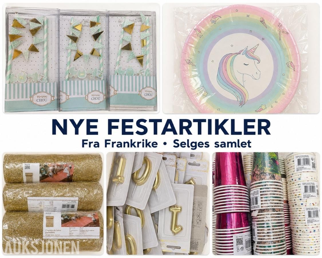 Nytt restlager fra Frankrike – ballong- og festartikler